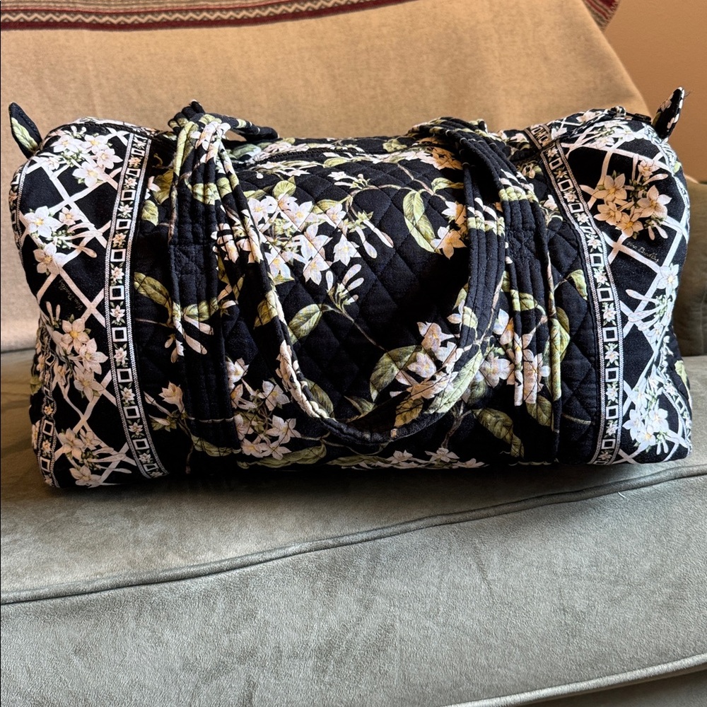Vera Bradley Black Floral Quilted Bag